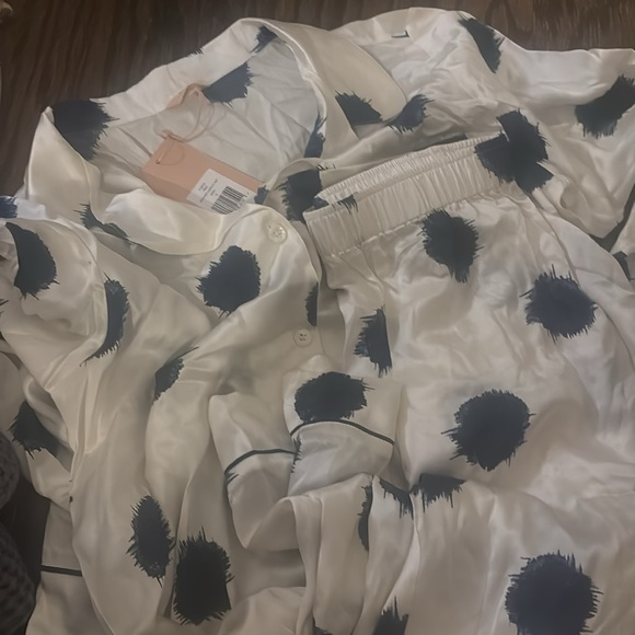 Eberjey silk Dot Pajama Set inez - Picture 2 of 2